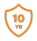 Icon representing 10 yr warranty